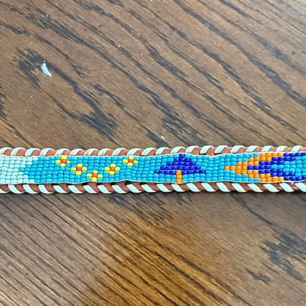 Vintage Beaded Belt 70s-80s Size 26